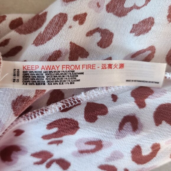 Intimately Free People Womens Large Bodysuit Bare It All Animal Print Lace Top - Picture 9 of 12